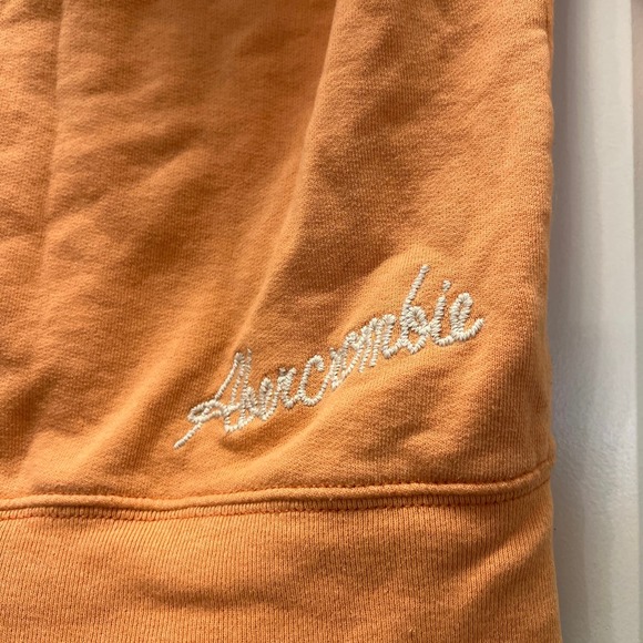 Abercrombie & Fitch Women’s Long Sleeve Full Zip Hooded Sweatshirt Size S Orange - Picture 4 of 6